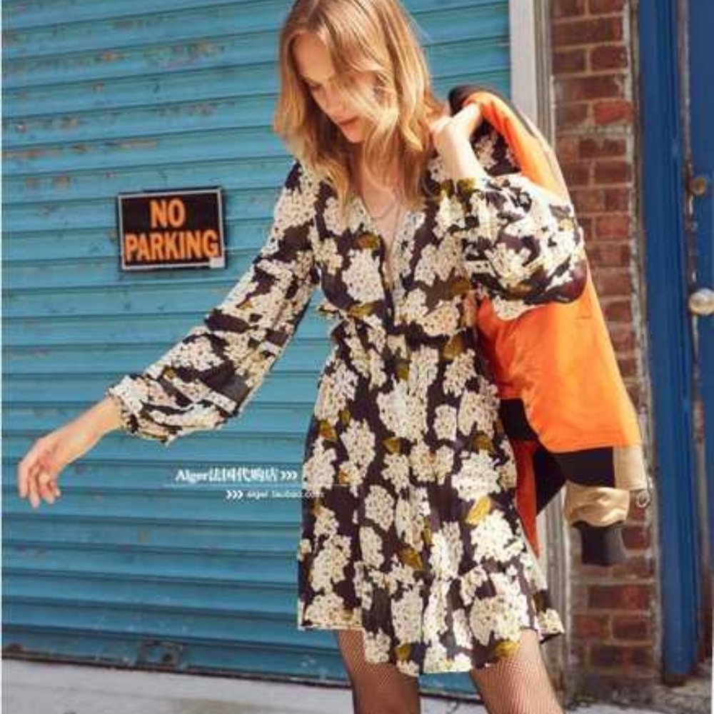 BRAND NEW The Kooples V-Neck Long Sleeve Dress